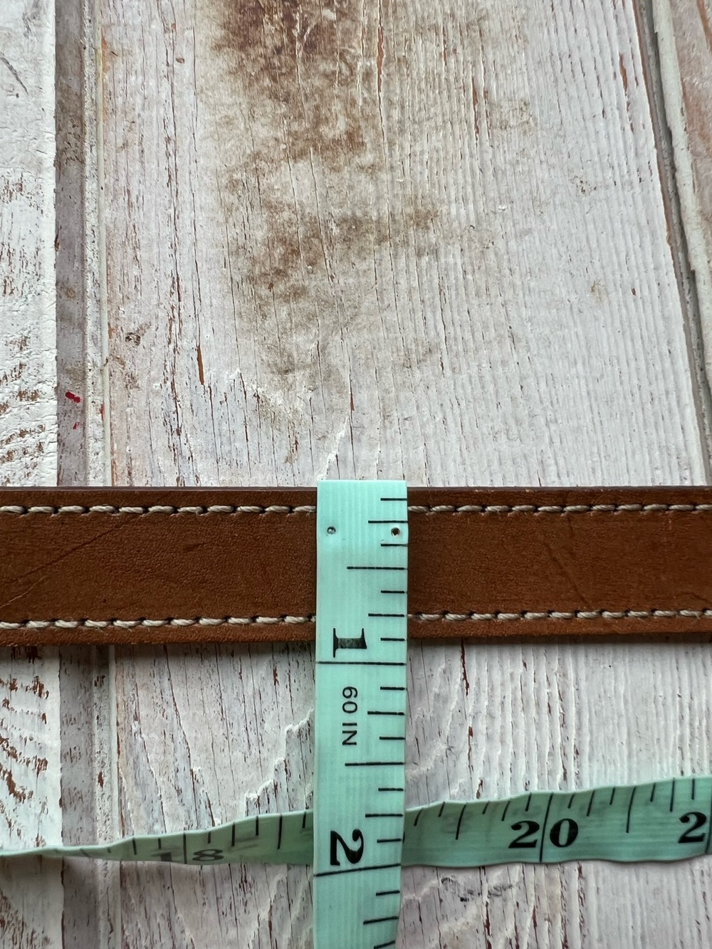Brown Leather Western Belt with Silver Buckle - Picture 11 of 16